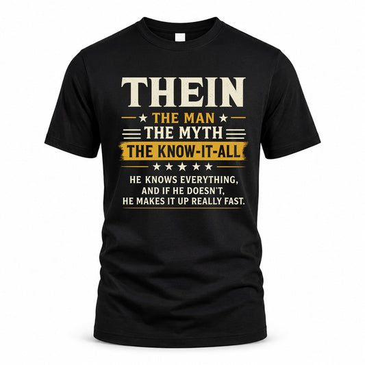 THEIN TM90-K04-125 - NAME Legendary Know-It-All Personalized Funny Shirt