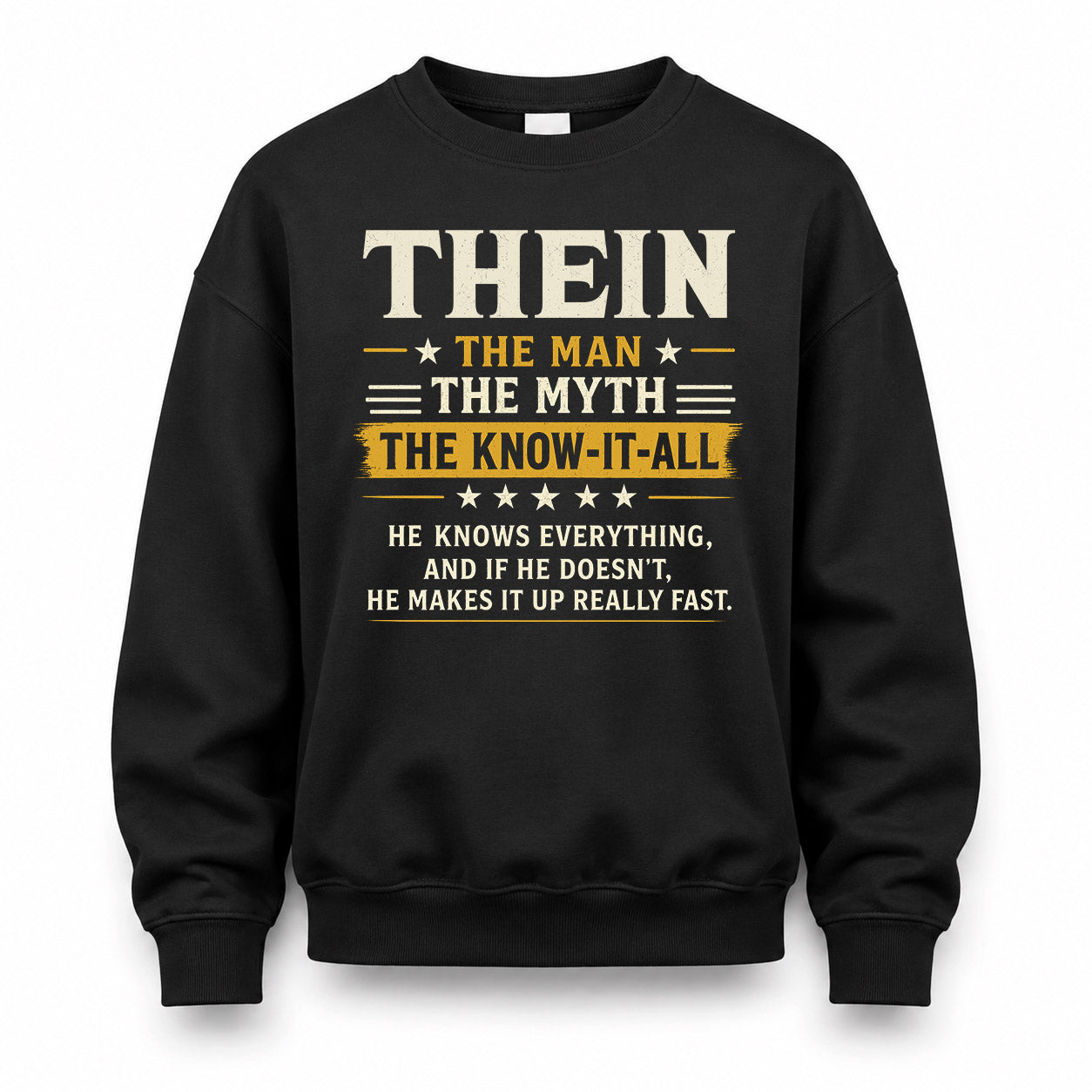 THEIN TM90-K04-125 - NAME Legendary Know-It-All Personalized Funny Shirt