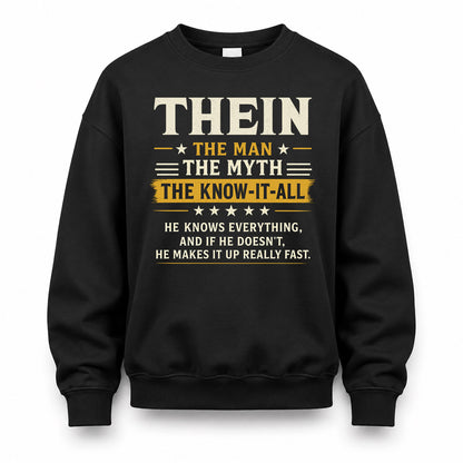 THEIN TM90-K04-125 - NAME Legendary Know-It-All Personalized Funny Shirt