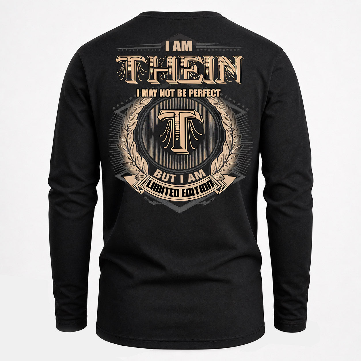 THEIN PH55-T25-Personalized Name Quote Apparel “I Am NAME May Not Be Perfect But I Am Limited Edition”
