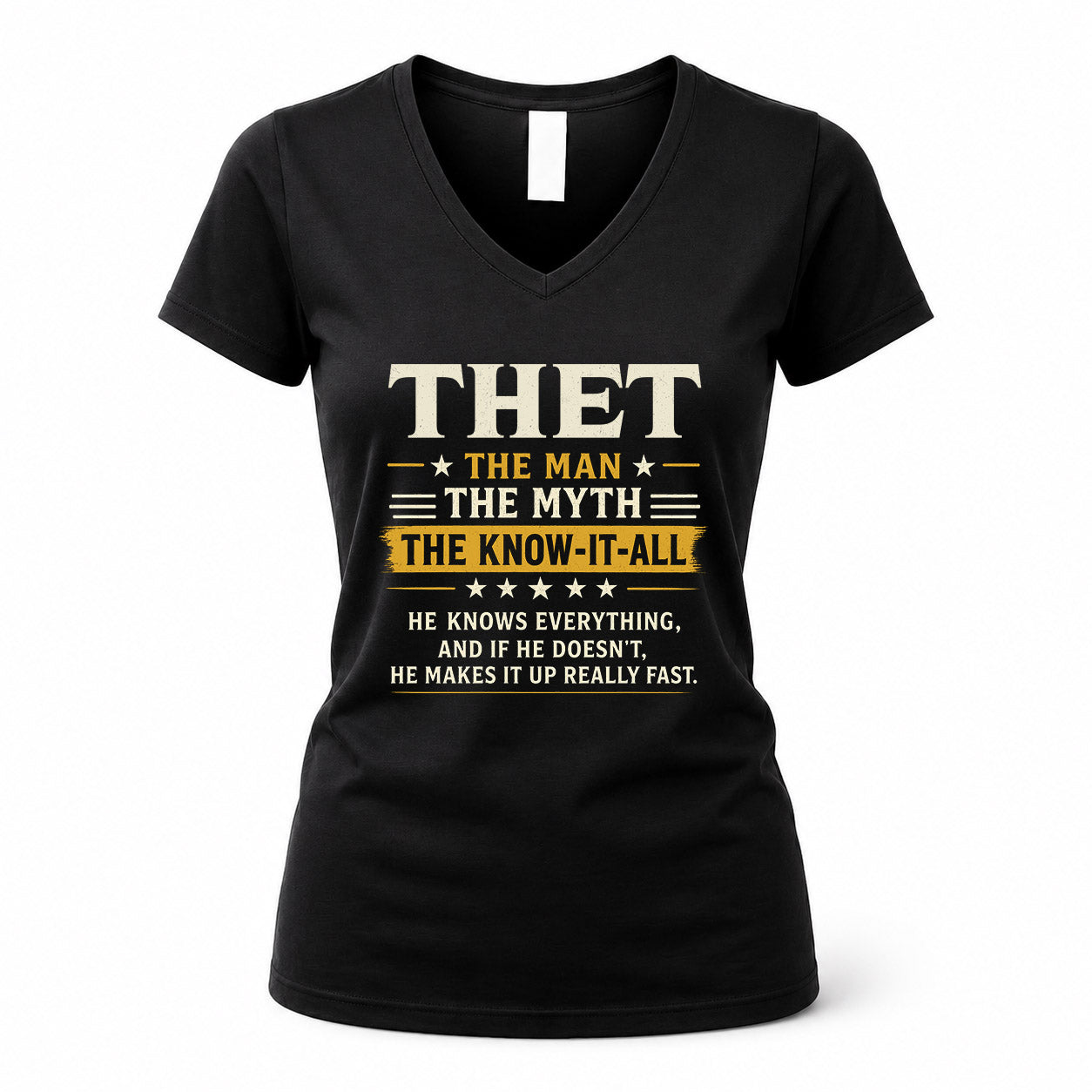 THET TM90-K04-125 - NAME Legendary Know-It-All Personalized Funny Shirt
