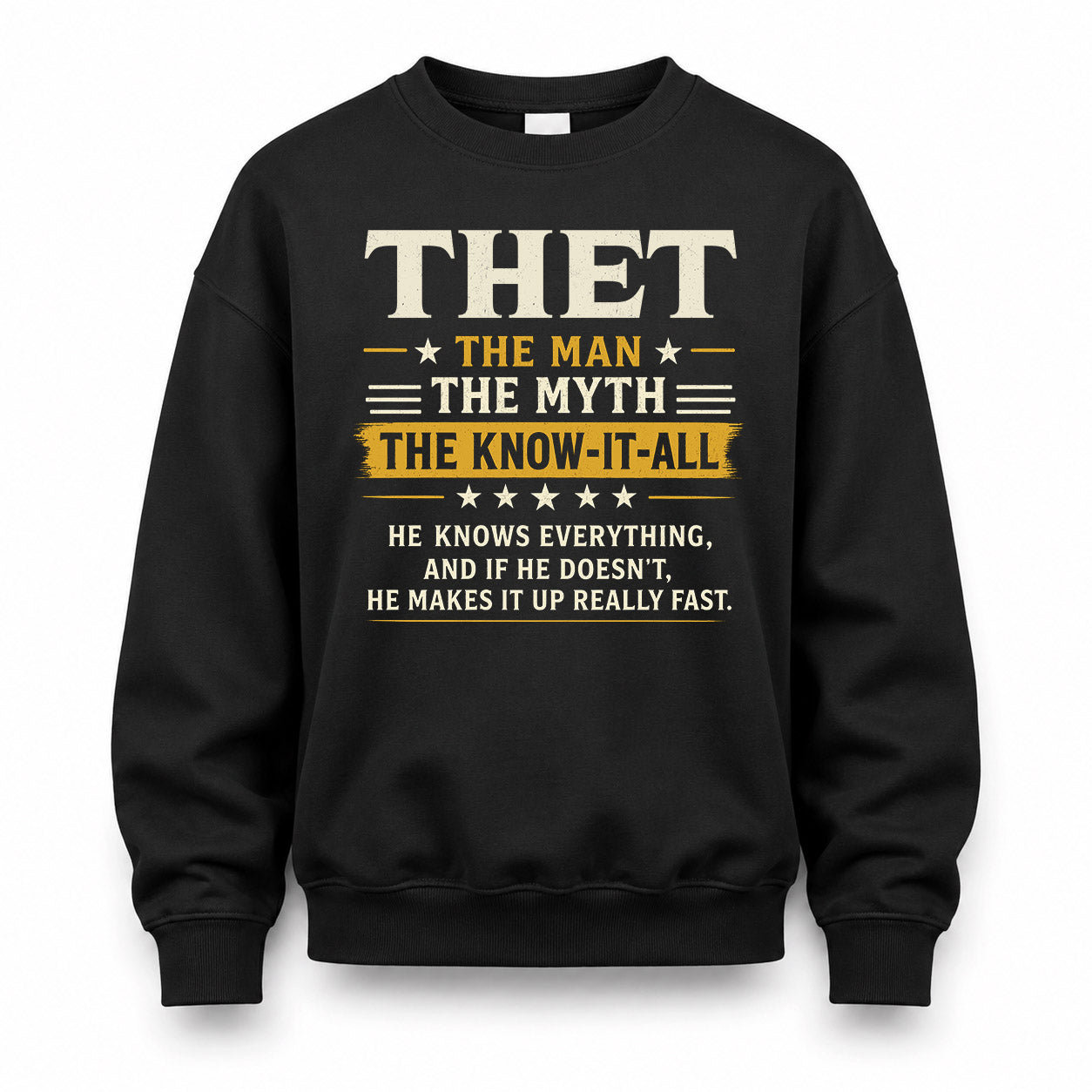THET TM90-K04-125 - NAME Legendary Know-It-All Personalized Funny Shirt