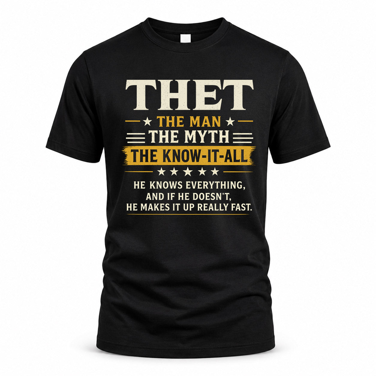 THET TM90-K04-125 - NAME Legendary Know-It-All Personalized Funny Shirt