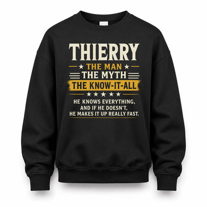 THIERRY TM90-K04-125 - NAME Legendary Know-It-All Personalized Funny Shirt
