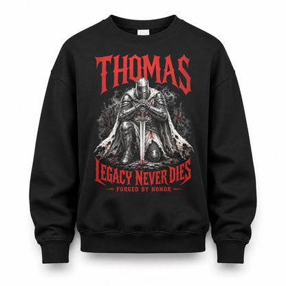 THOMAS HS90-K04-109 - NAME Legacy Never Dies Forged By Honor Personalized Knight