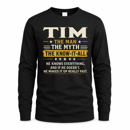 TIM TM90-K04-125 - NAME Legendary Know-It-All Personalized Funny Shirt