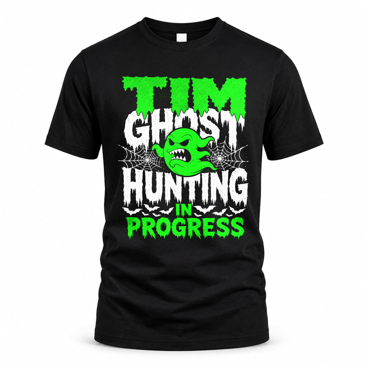 TIM HW22-K06-109 - NAME Ghost Hunting In Progress Personalized Halloween Shirt