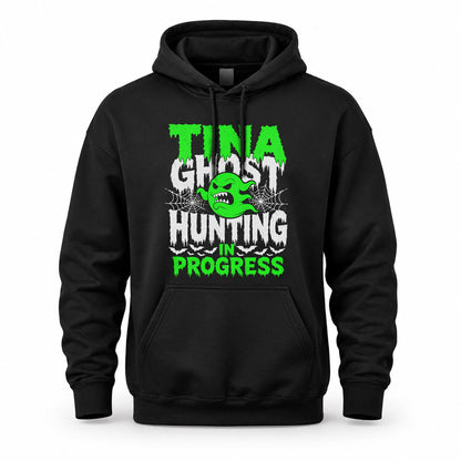 TINA HW22-K06-109 - NAME Ghost Hunting In Progress Personalized Halloween Shirt