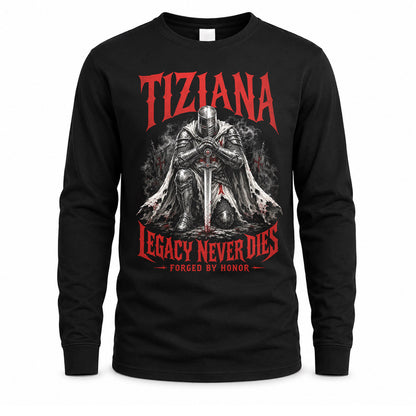 TIZIANA HS90-K04-109 - NAME Legacy Never Dies Forged By Honor Personalized Knight