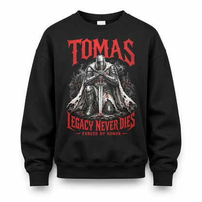 TOMAS HS90-K04-109 - NAME Legacy Never Dies Forged By Honor Personalized Knight