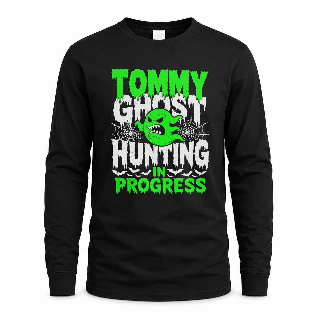 TOMMY HW22-K06-109 - NAME Ghost Hunting In Progress Personalized Halloween Shirt