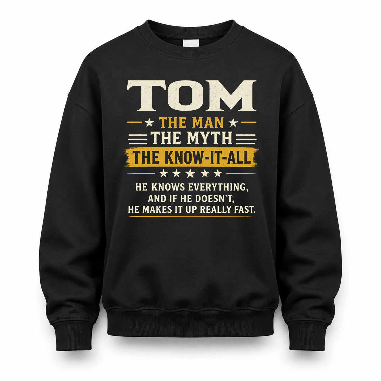 TOM TM90-K04-125 - NAME Legendary Know-It-All Personalized Funny Shirt
