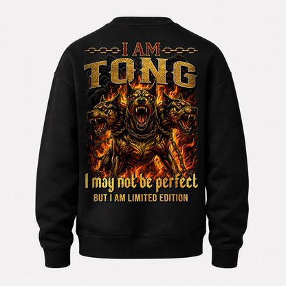 TONG MP88-F2-168–Personalized Bold Quote Apparel “I Am NAME I May Not Be Perfect But I Am Limited Edition
