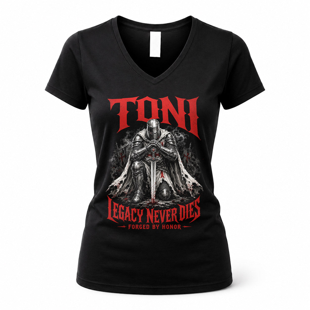 TONI HS90-K04-109 - NAME Legacy Never Dies Forged By Honor Personalized Knight