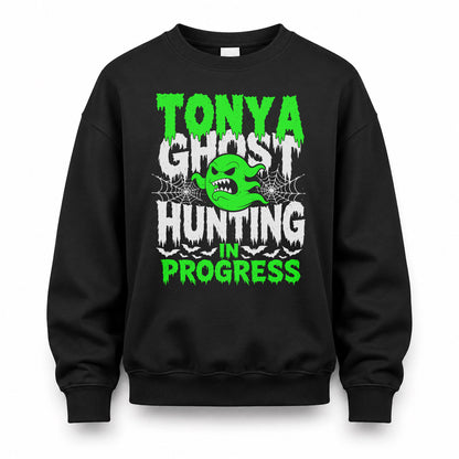 TONYA HW22-K06-109 - NAME Ghost Hunting In Progress Personalized Halloween Shirt