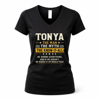 TONYA TM90-K04-125 - NAME Legendary Know-It-All Personalized Funny Shirt