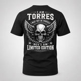 TORRES P01-K24-229 – Personalized Skull Graphic Apparel “I Am NAME I May Not Be Perfect But I Am Limited Edition”