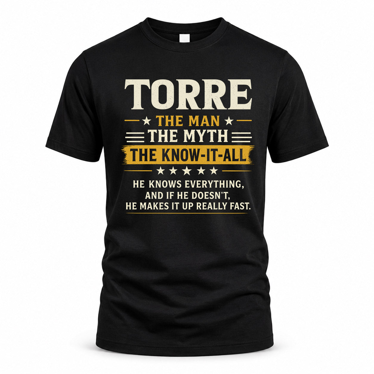TORRE TM90-K04-125 - NAME Legendary Know-It-All Personalized Funny Shirt