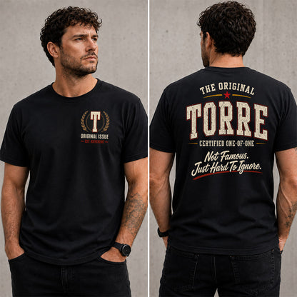 TORRE W68-F2-168 – Personalized Original Issue Apparel “The Original NAME Certified One-of-One"
