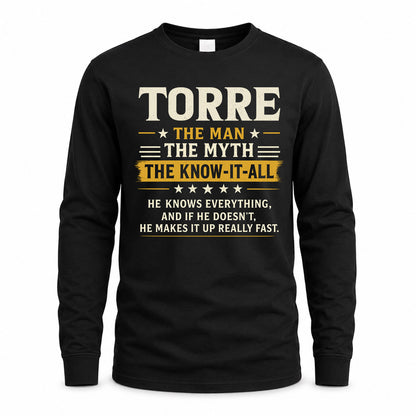 TORRE TM90-K04-125 - NAME Legendary Know-It-All Personalized Funny Shirt