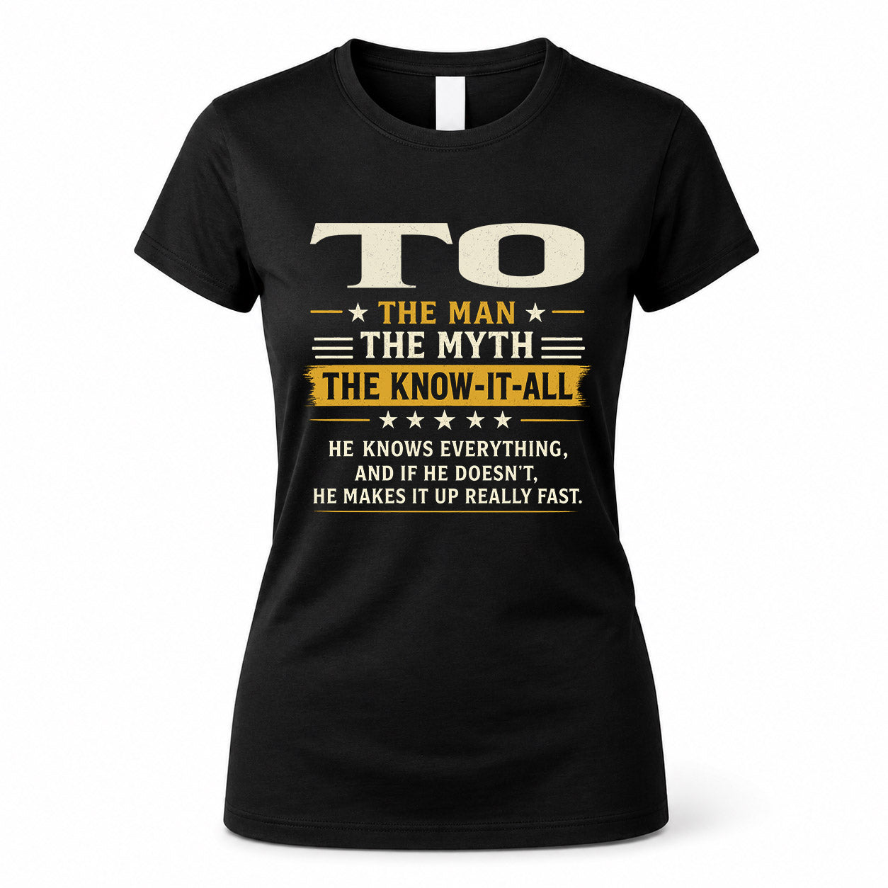 TO TM90-K04-125 - NAME Legendary Know-It-All Personalized Funny Shirt