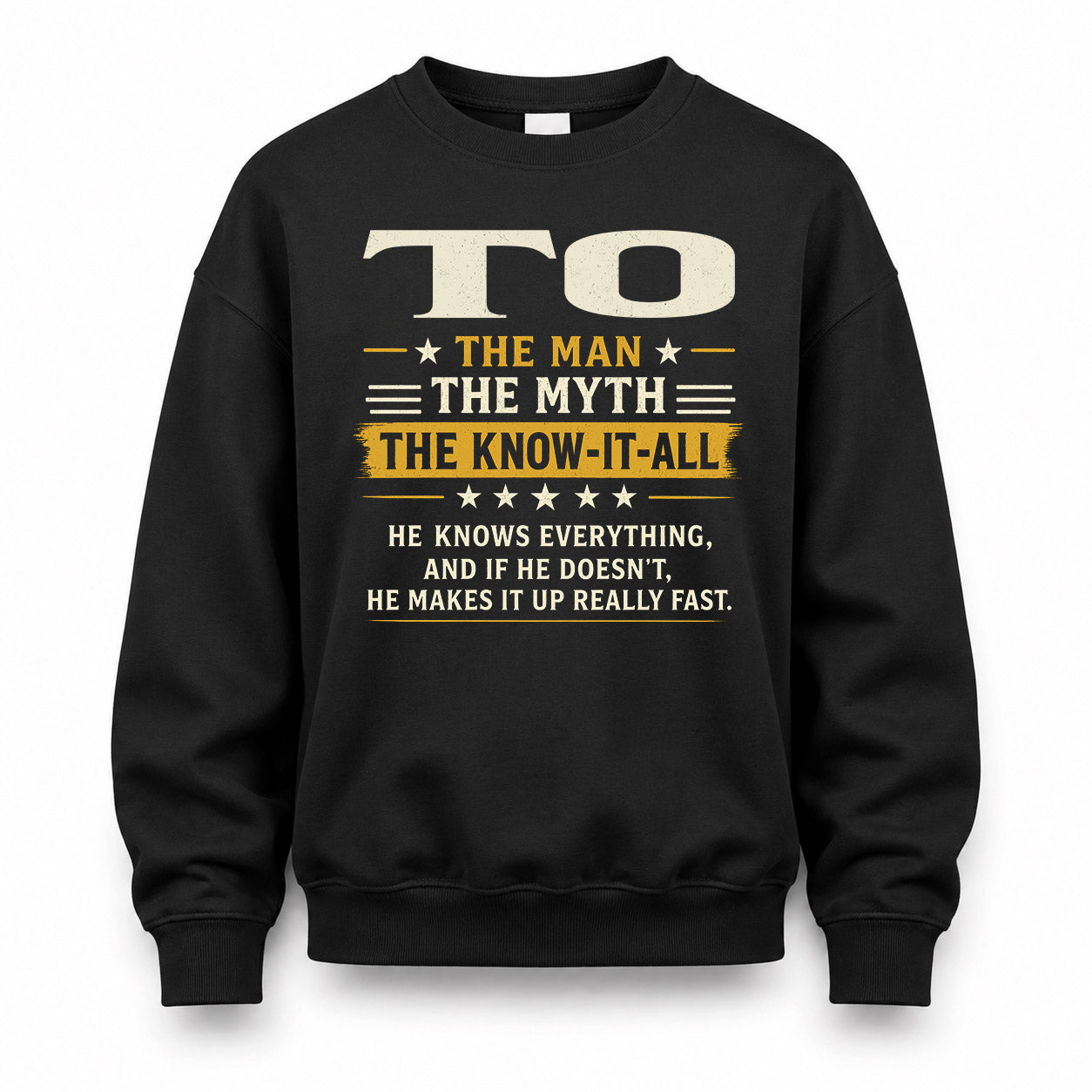 TO TM90-K04-125 - NAME Legendary Know-It-All Personalized Funny Shirt