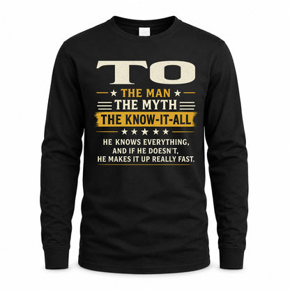 TO TM90-K04-125 - NAME Legendary Know-It-All Personalized Funny Shirt