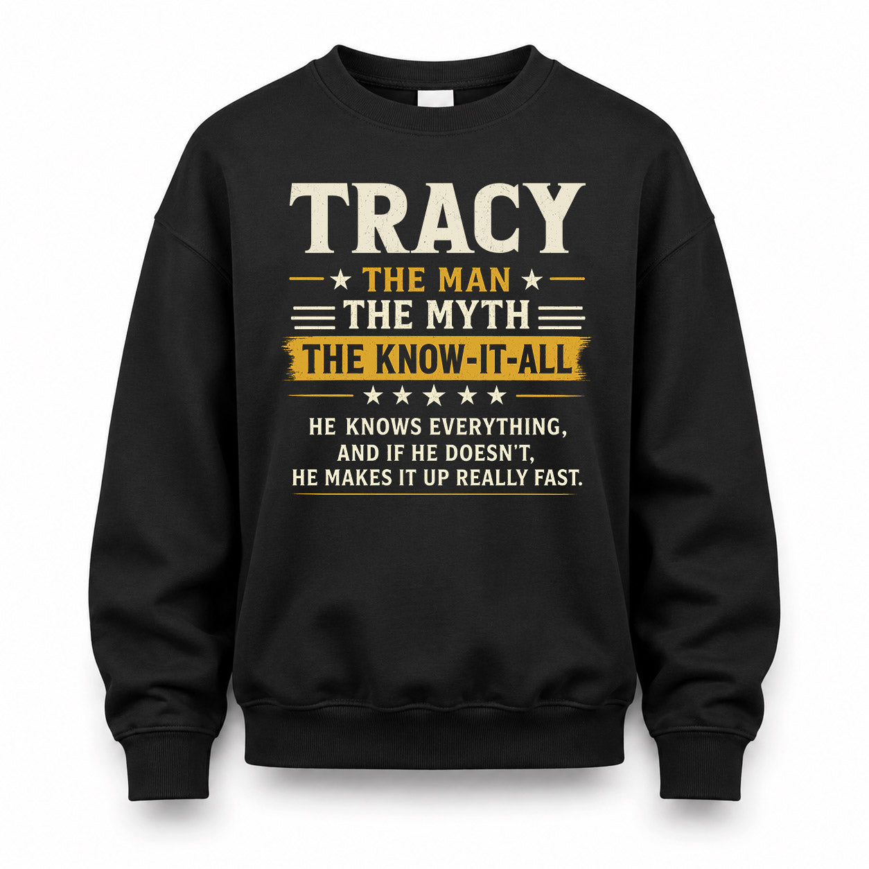 TRACY TM90-K04-125 - NAME Legendary Know-It-All Personalized Funny Shirt