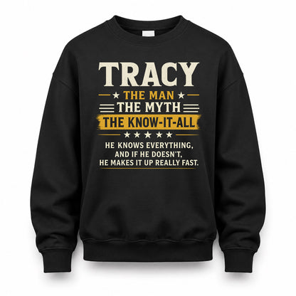 TRACY TM90-K04-125 - NAME Legendary Know-It-All Personalized Funny Shirt