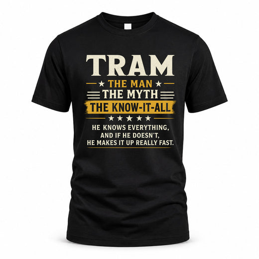 TRAM TM90-K04-125 - NAME Legendary Know-It-All Personalized Funny Shirt