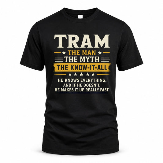 TRAM TM90-K04-125 - NAME Legendary Know-It-All Personalized Funny Shirt