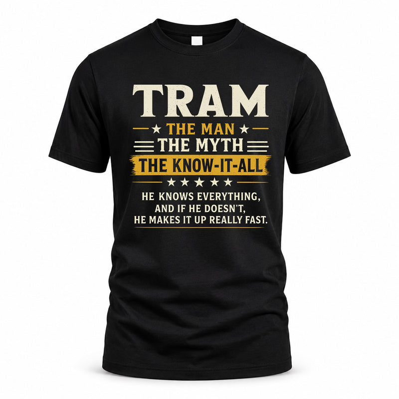 TRAM TM90-K04-125 - NAME Legendary Know-It-All Personalized Funny Shirt