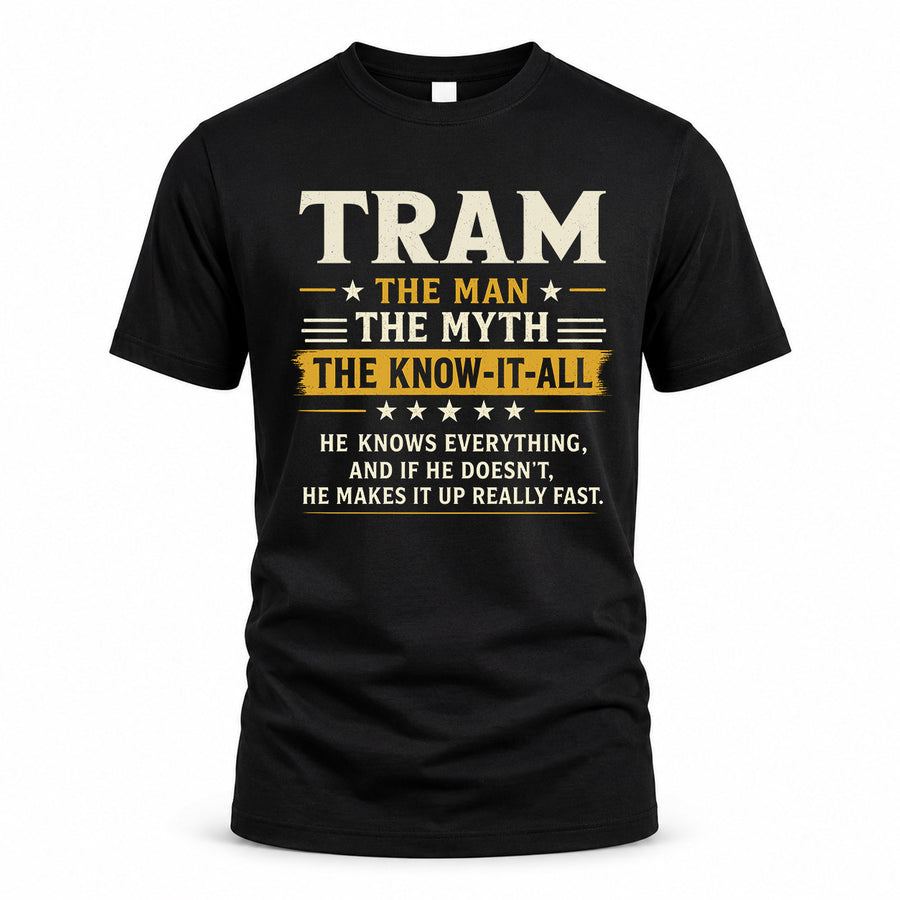 TRAM TM90-K04-125 - NAME Legendary Know-It-All Personalized Funny Shirt