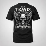 TRAVIS P01-K24-229 – Personalized Skull Graphic Apparel “I Am NAME I May Not Be Perfect But I Am Limited Edition”