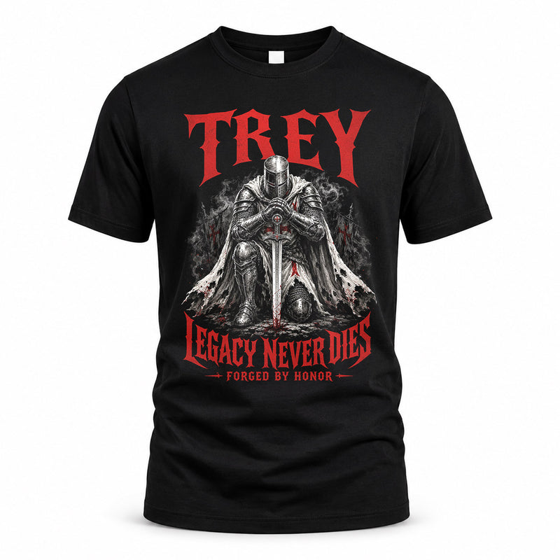TREY HS90-K04-109 - NAME Legacy Never Dies Forged By Honor Personalized Knight