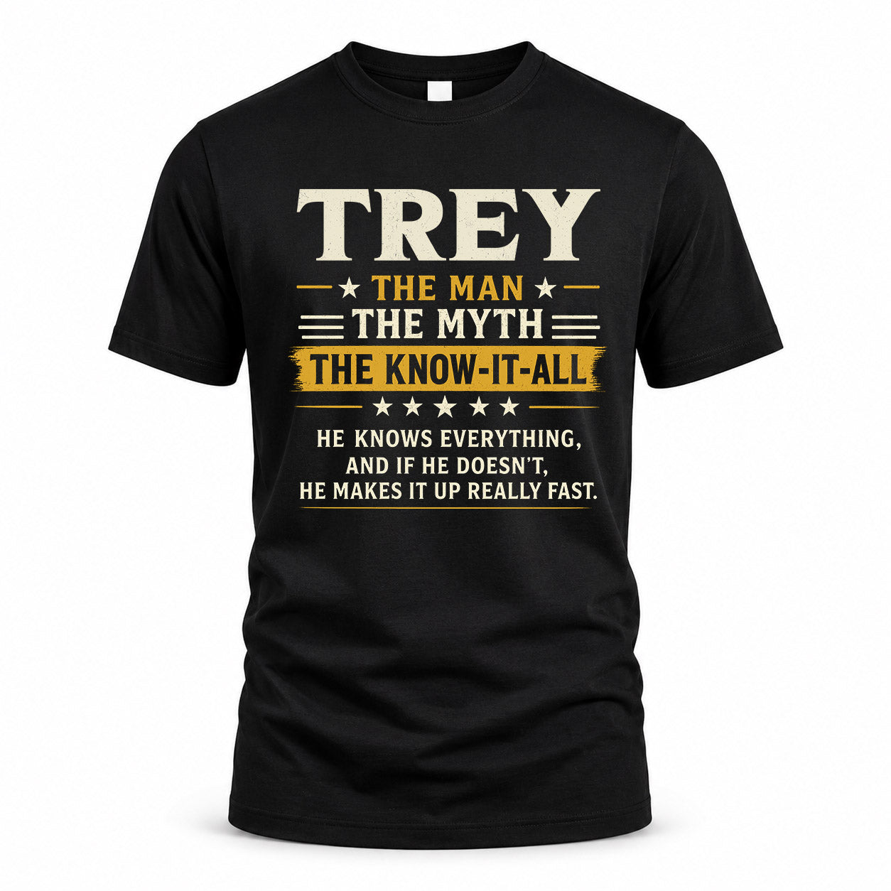 TREY TM90-K04-125 - NAME Legendary Know-It-All Personalized Funny Shirt