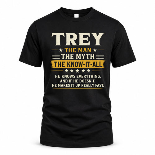 TREY TM90-K04-125 - NAME Legendary Know-It-All Personalized Funny Shirt