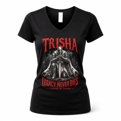 TRISHA HS90-K04-109 - NAME Legacy Never Dies Forged By Honor Personalized Knight