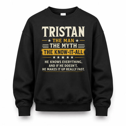 TRISTAN TM90-K04-125 - NAME Legendary Know-It-All Personalized Funny Shirt