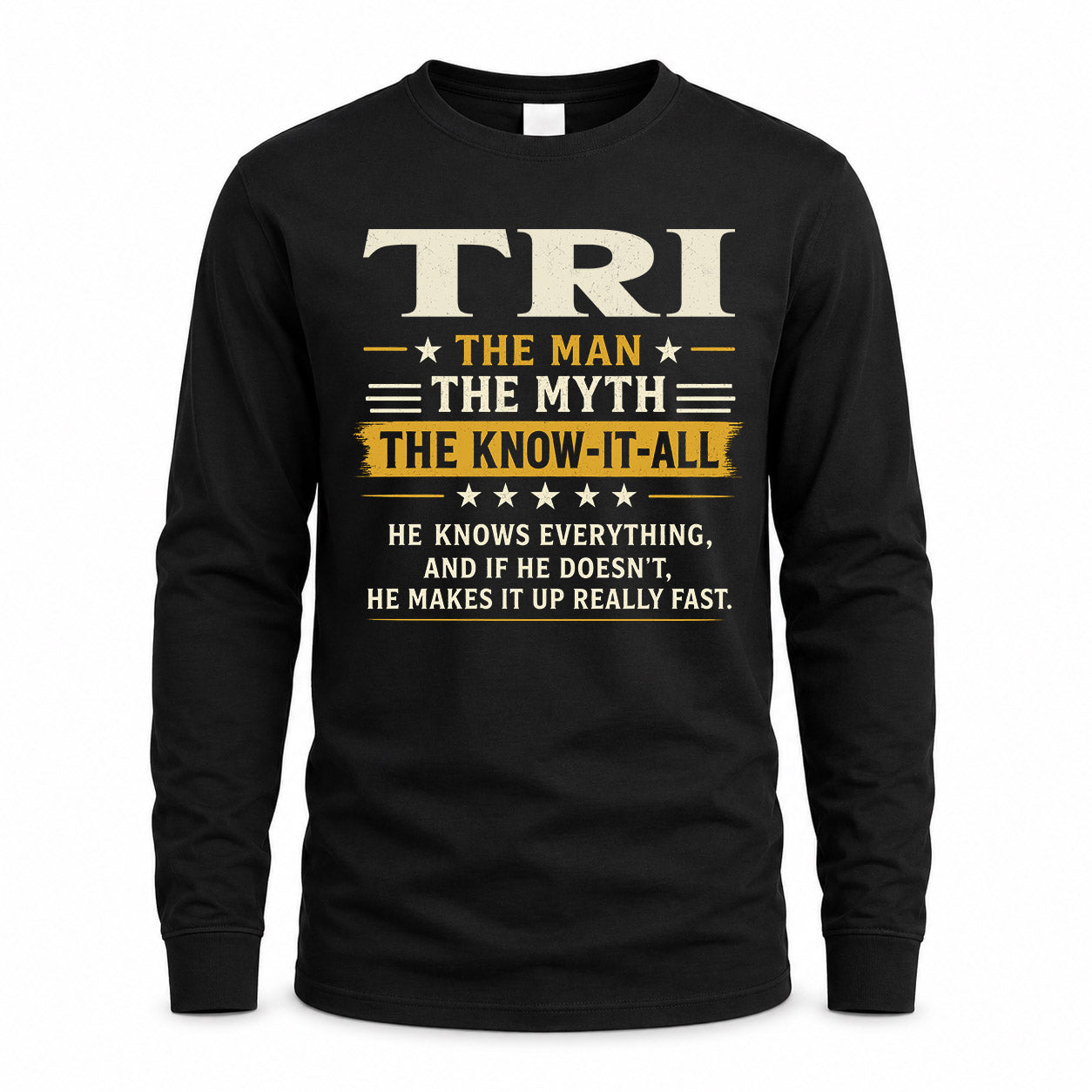 TRI TM90-K04-125 - NAME Legendary Know-It-All Personalized Funny Shirt