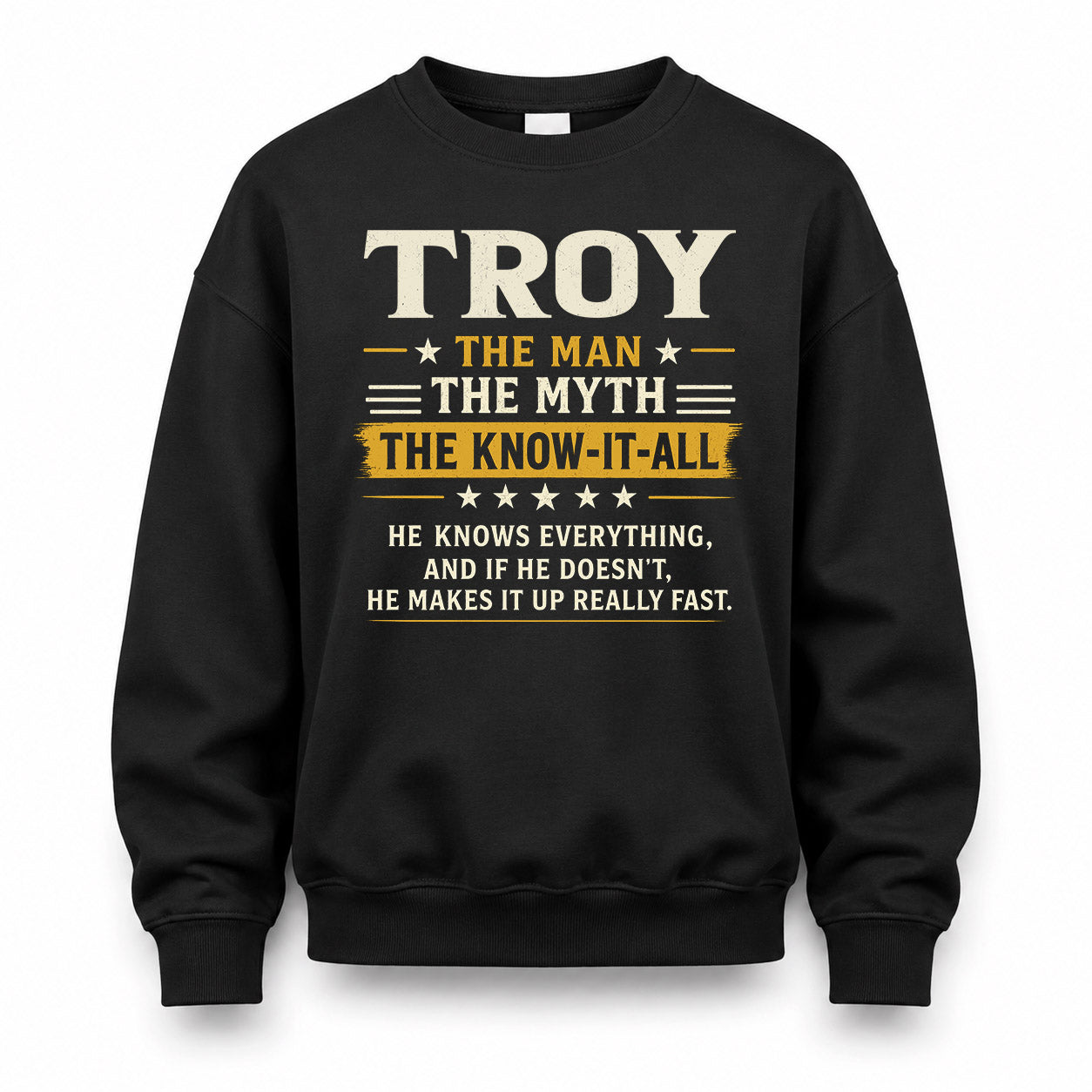 TROY TM90-K04-125 - NAME Legendary Know-It-All Personalized Funny Shirt