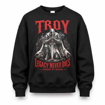 TROY HS90-K04-109 - NAME Legacy Never Dies Forged By Honor Personalized Knight