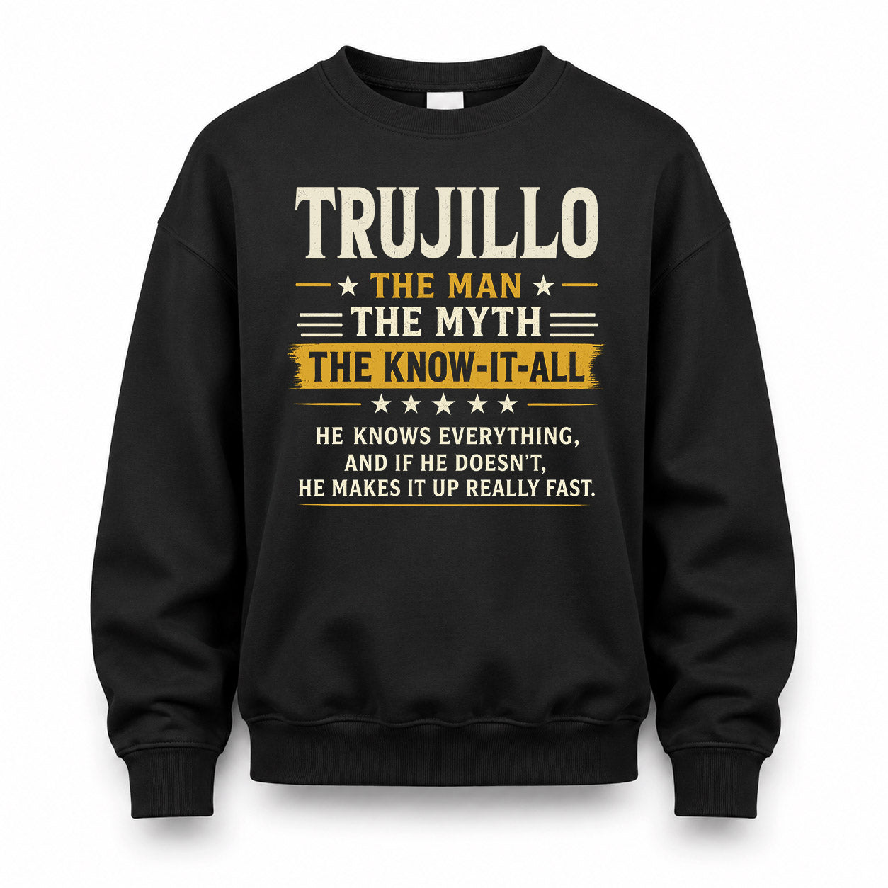 TRUJILLO TM90-K04-125 - NAME Legendary Know-It-All Personalized Funny Shirt