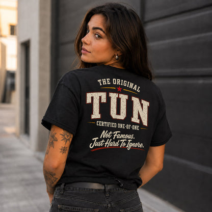 TUN W68-F2-168 – Personalized Original Issue Apparel “The Original NAME Certified One-of-One"
