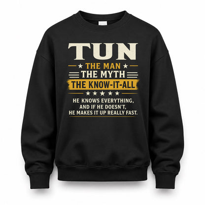 TUN TM90-K04-125 - NAME Legendary Know-It-All Personalized Funny Shirt