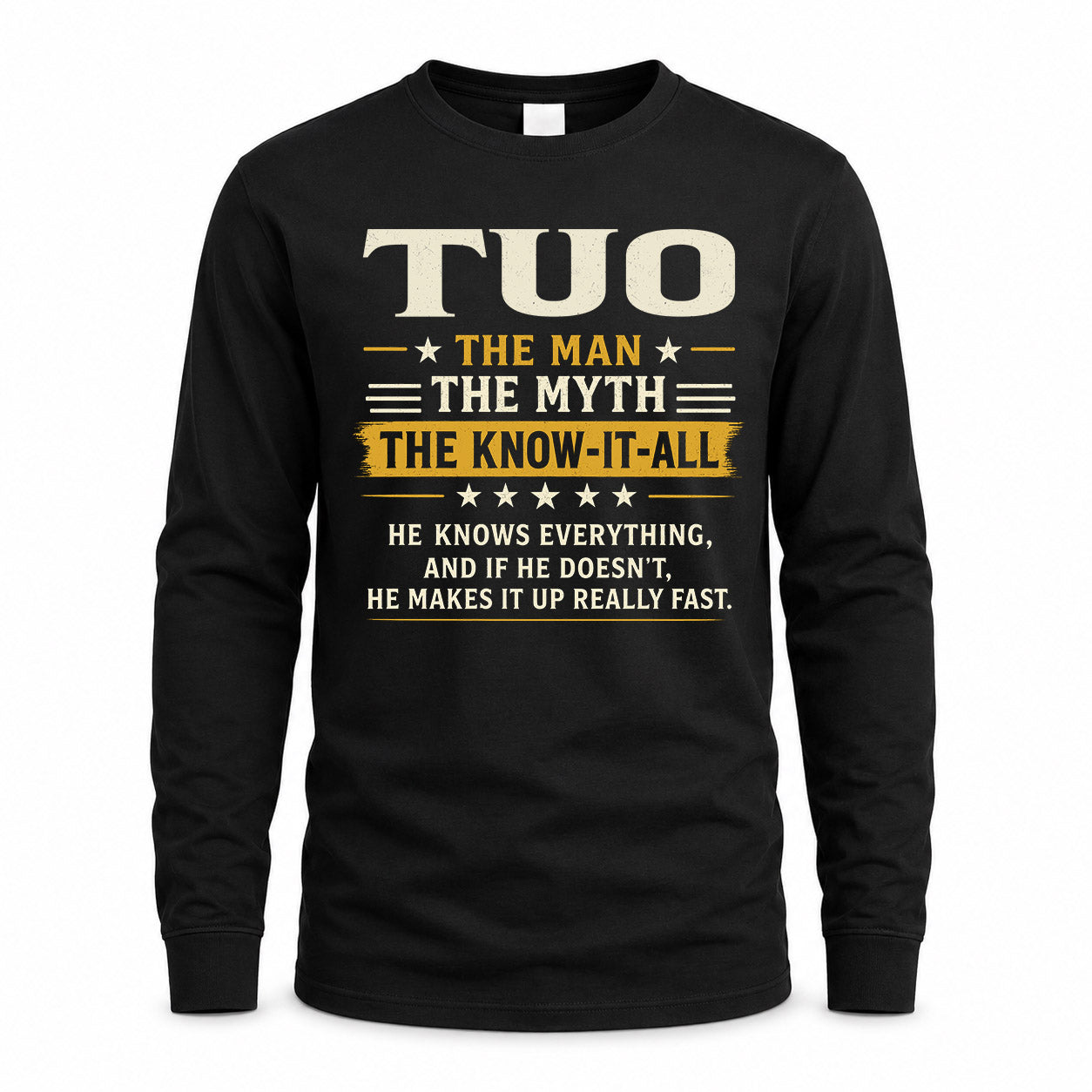 TUO TM90-K04-125 - NAME Legendary Know-It-All Personalized Funny Shirt