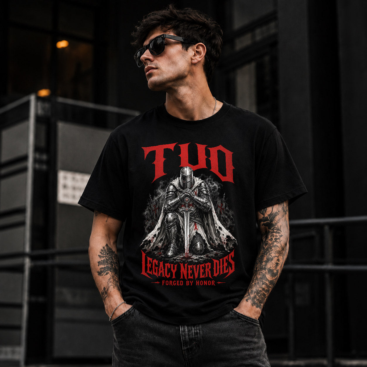 TUO HS90-K04-109 - NAME Legacy Never Dies Forged By Honor Personalized Knight