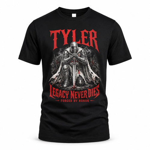 TYLER HS90-K04-109 - NAME Legacy Never Dies Forged By Honor Personalized Knight
