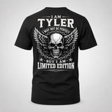 TYLER P01-K24-229 – Personalized Skull Graphic Apparel “I Am NAME I May Not Be Perfect But I Am Limited Edition”