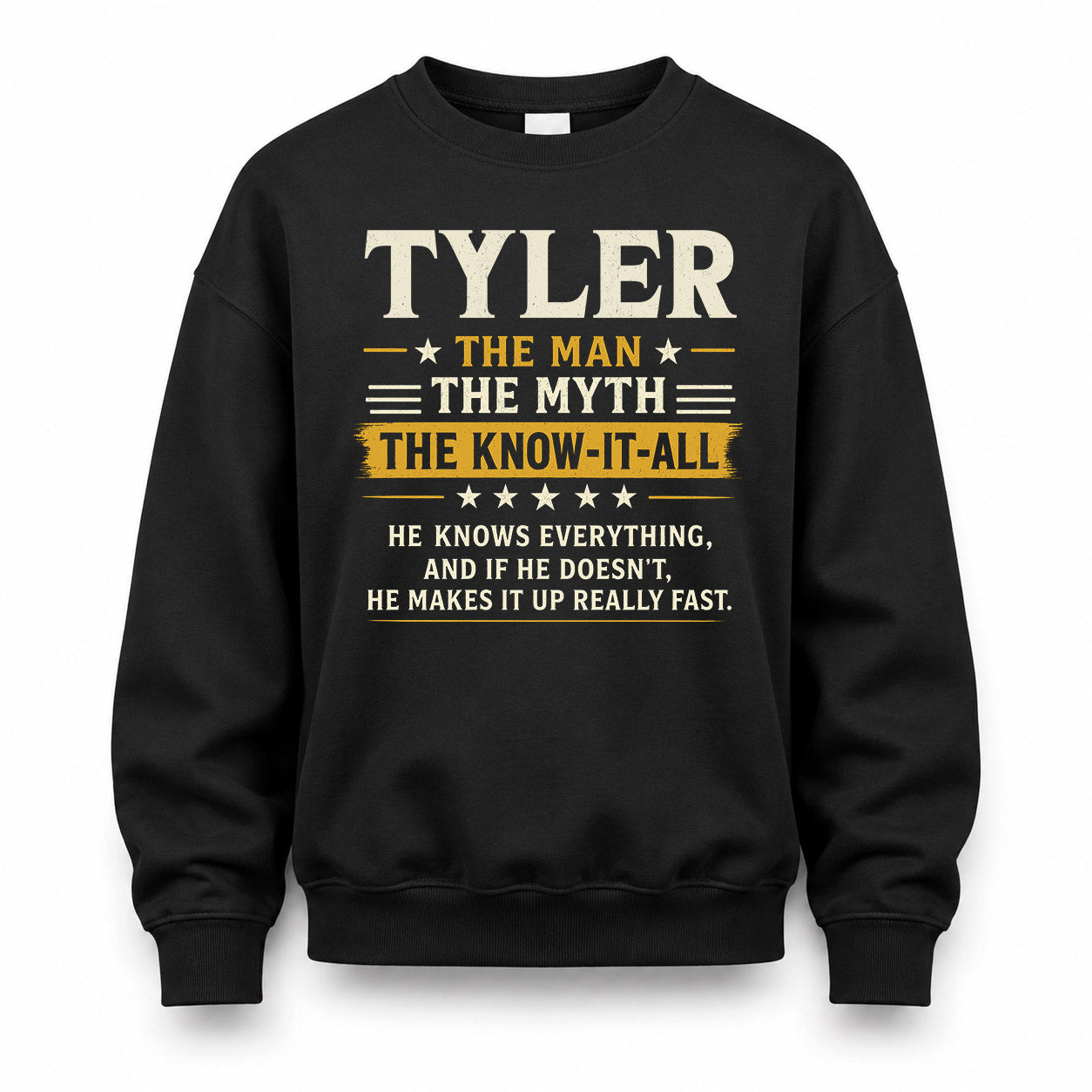TYLER TM90-K04-125 - NAME Legendary Know-It-All Personalized Funny Shirt